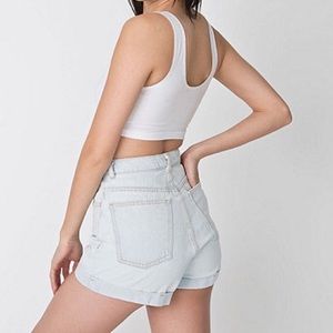 American Apparel High Waist Denim Shorts